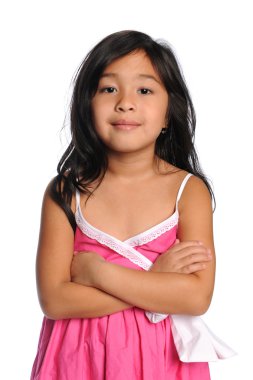 kollarını çapraz Asyalı kız