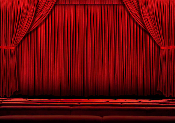 Large Red Curtain