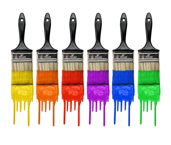 Paintbrushes With Paint — Stock Photo, Image