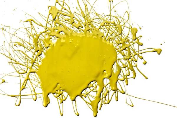 Splattered Yellow Paint — Stock Photo, Image