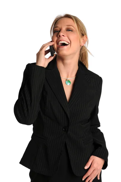 Mujer de negocios utilizando el teléfono celular —  Fotos de Stock