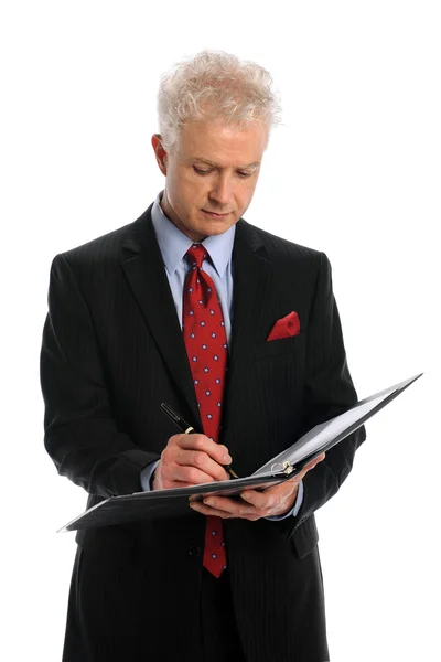 Businessman Writing — Stock Photo, Image