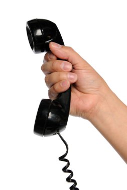 el tutma vintage telefon alıcısı