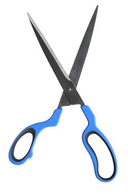 beyaz üzerine makas