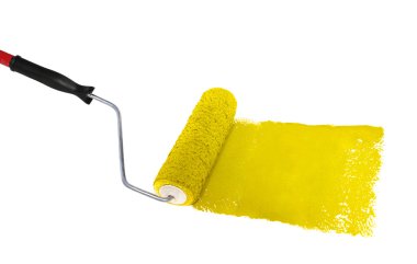 Sarı boyalı bir paten.