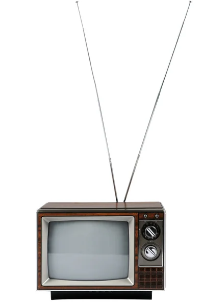 Vintage Televisione con antenna — Foto Stock