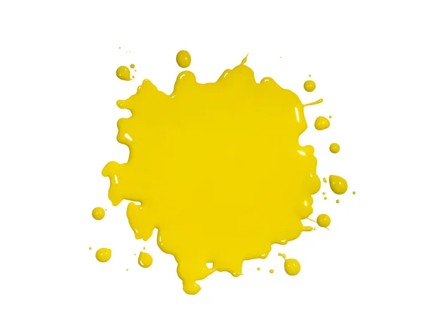 Yellow Paint Splatter — Stock Photo, Image