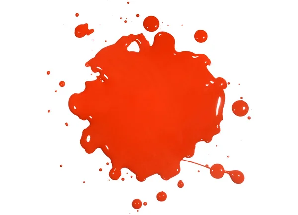 Бризки червоною фарбою — стокове фото