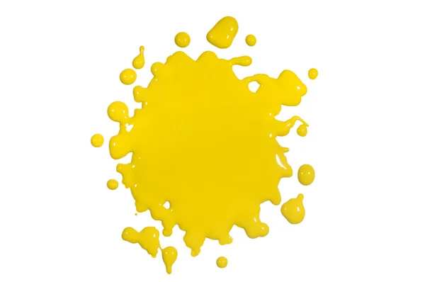 Splatter de tinta amarela — Fotografia de Stock