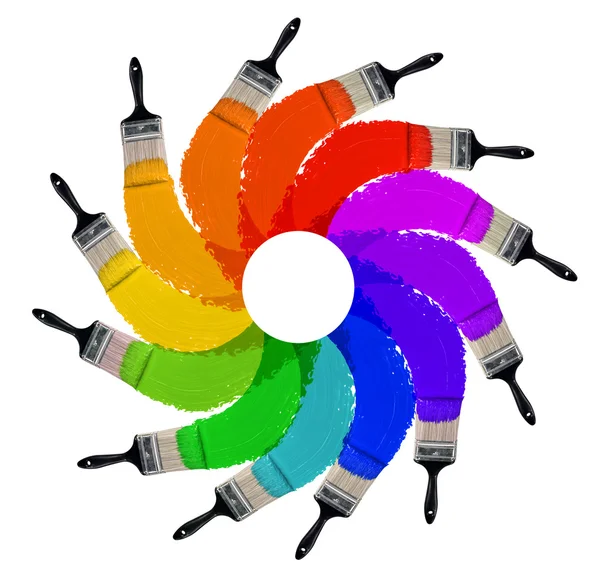 Cepillos con varios colores —  Fotos de Stock