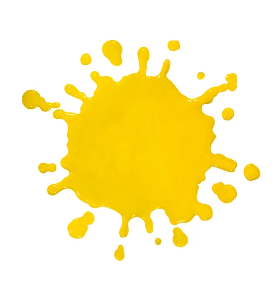 Yellow Paint splat — Stock Photo, Image