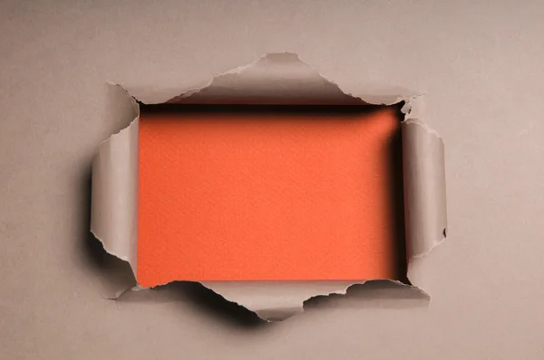 Papier beige déchiré pour former un rectangle — Photo