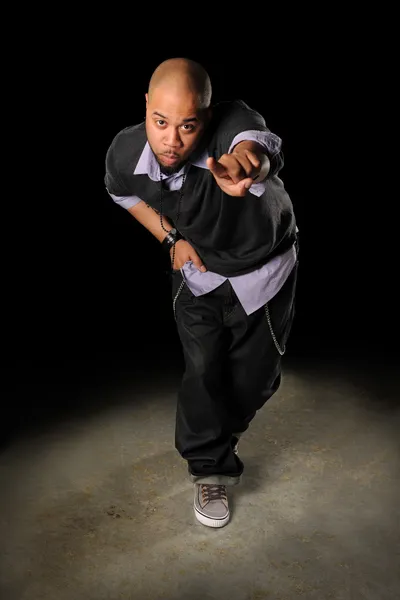 Hip hop homem dança — Fotografia de Stock