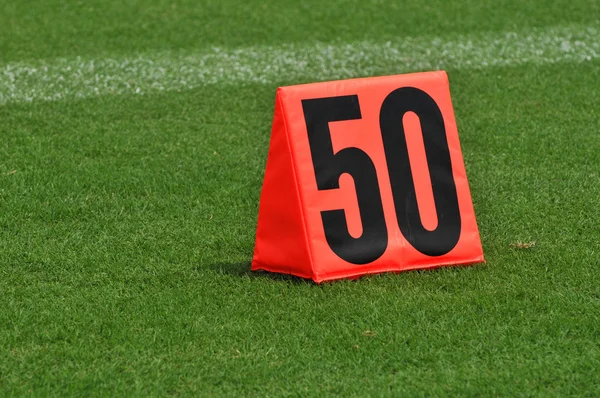 50 yard line značka — Stock fotografie