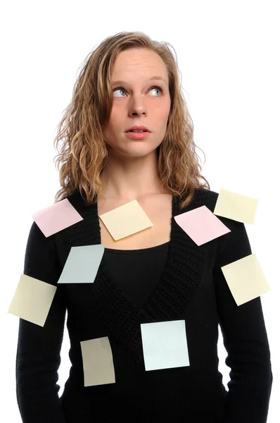 Woman Overwhelmed by Tasks — Stock Photo, Image