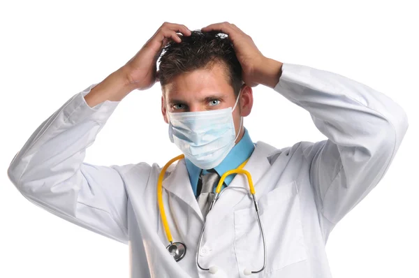 Doctor with hands on Head — Stock Photo, Image