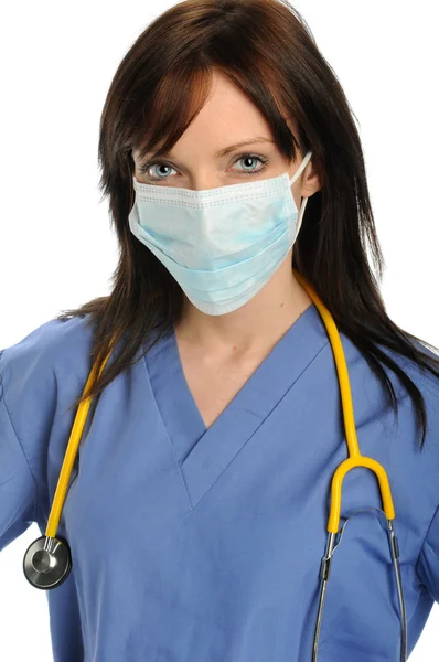 Sjukvårdspersonal med mask — Stockfoto