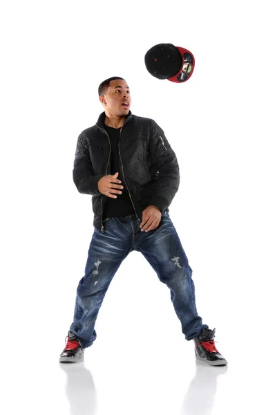Hip hop danser foute hoed — Stockfoto