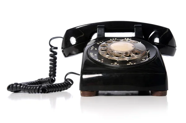 Vintage zwarte telefoon — Stockfoto