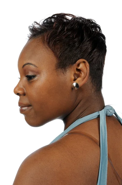 Profil african american kobieta — Zdjęcie stockowe