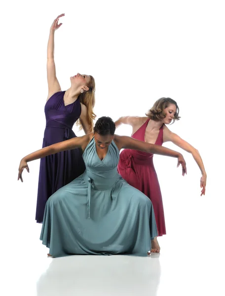 Trzech tancerzy wykonujących — Zdjęcie stockowe