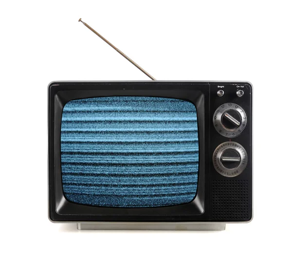 Vintage TV With Snow Patterns — Stock Photo, Image