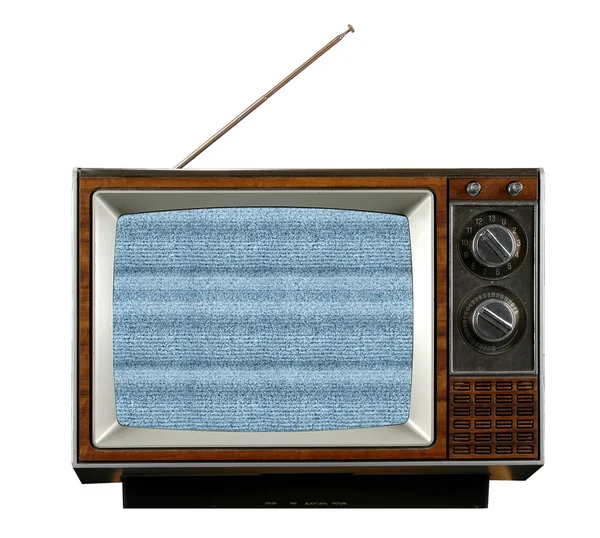 Vintage television utan signal — Stockfoto
