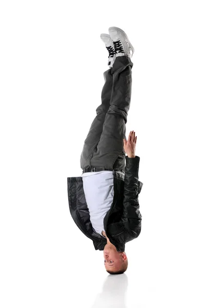 Hip Hop Dancer Standing On Head — Stock Photo, Image