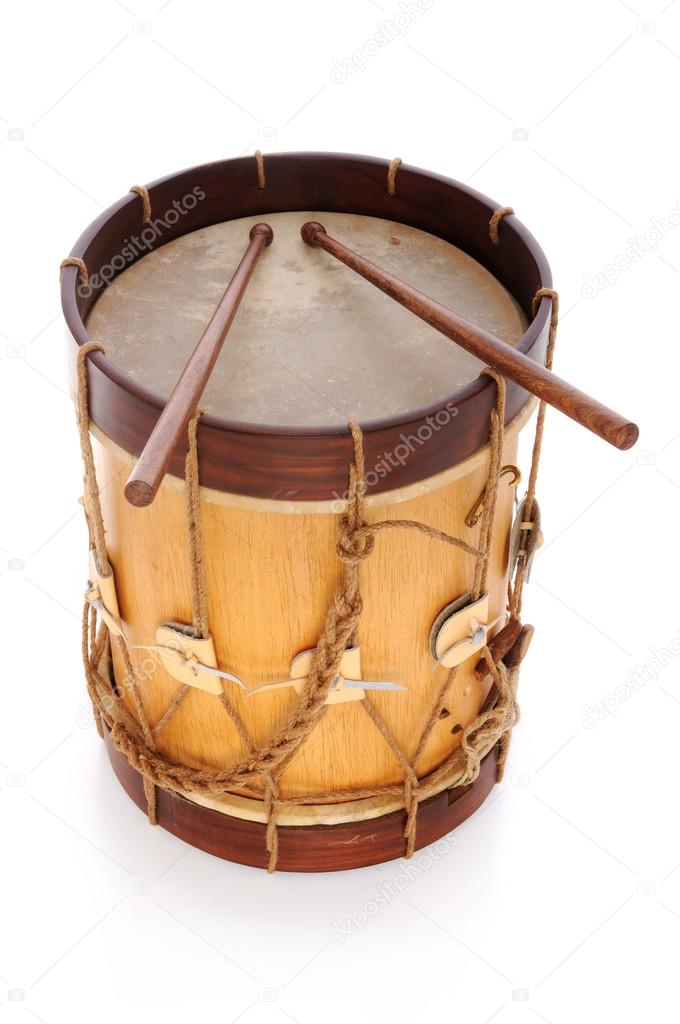 Rustic Drum with Sticks