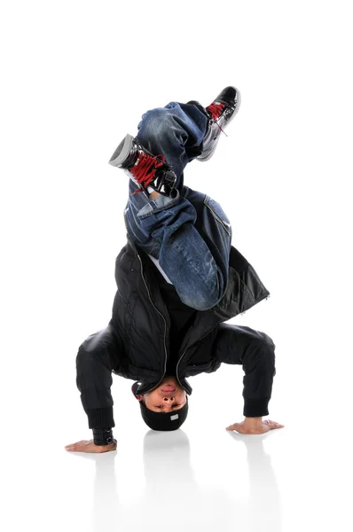 Hip Hop ballerino sulla testa stand — Foto Stock