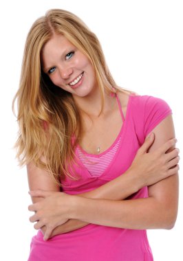 Gülümseyen genç kadın