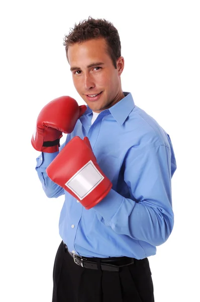 Businessman With Gloves — Stock Photo, Image