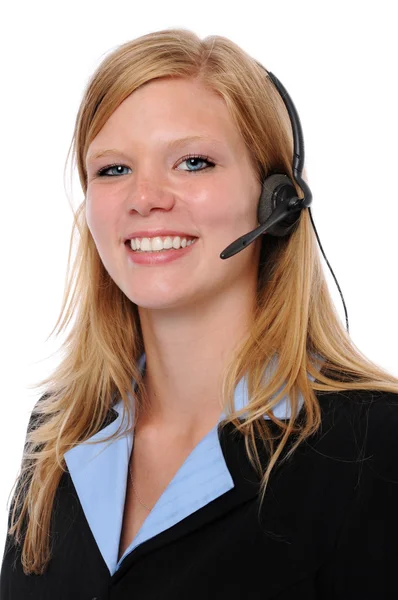 Mujer con auriculares —  Fotos de Stock