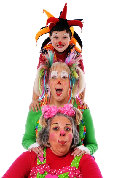 Drei Clowns — Stockfoto