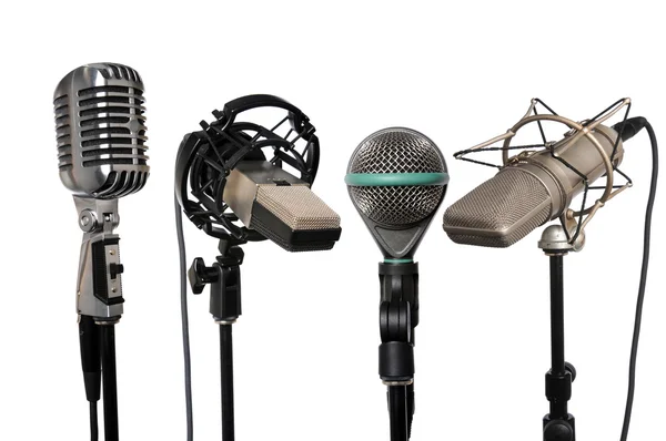 Microphones Aligned — Stock Photo, Image