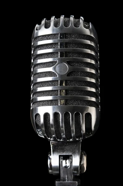 Microfono vintage in vista da vicino — Foto Stock