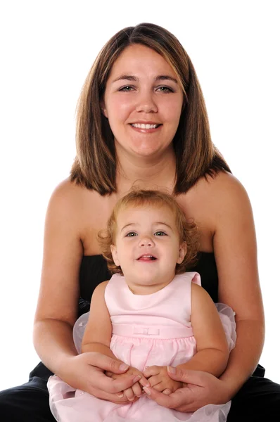 Madre e hija sonriendo — Foto de Stock