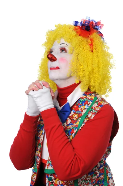 Clown bidden — Stockfoto