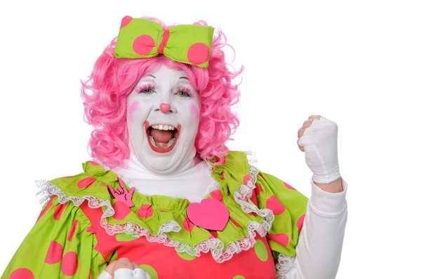 Clown pumpning knytnäve — Stockfoto