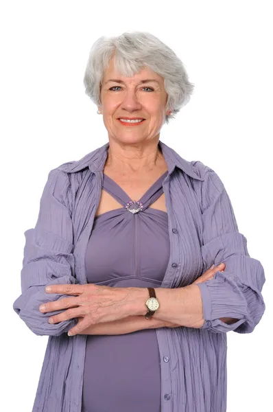 Nyugdíjas asszony — Stock Fotó