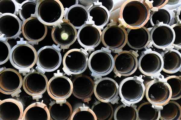 Tubos de metal fundo — Fotografia de Stock