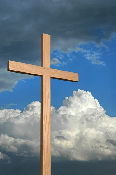 Kříž a obloha — Stock fotografie