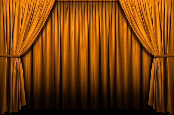Gold Stage Curtain — Stock Photo, Image