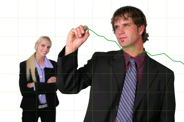 Businessman Charting Growth — Stock Photo, Image