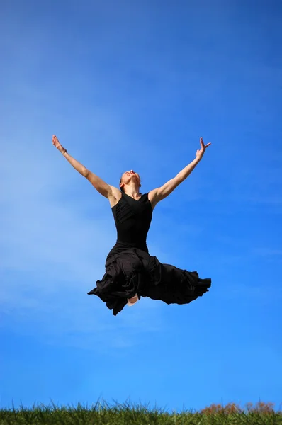 Ballerina Jumping — Stock Photo, Image