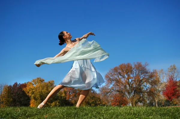 Балерина танцует — стоковое фото