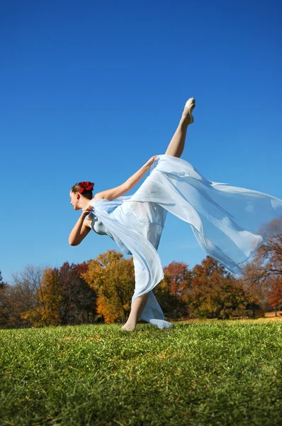 Bailarina realizando — Fotografia de Stock