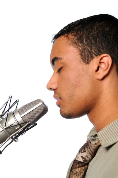 Young Man Singing — Stock Photo, Image