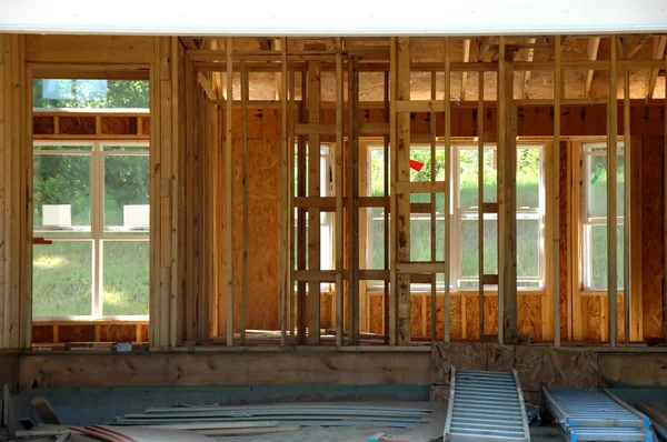 Interieur van housee framing — Stockfoto