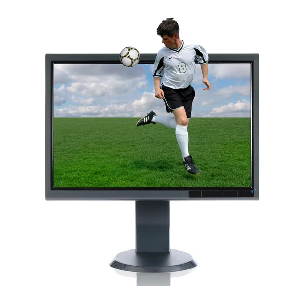 LCD-Monitor und Rückstoß — Stockfoto